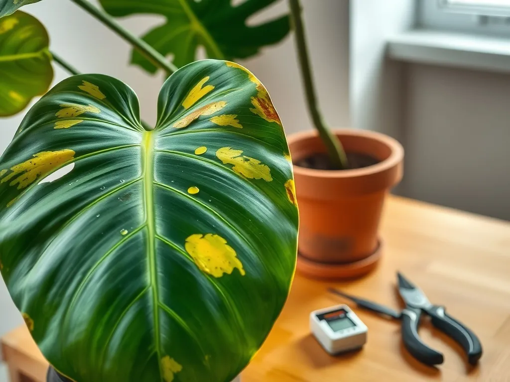 Dlaczego monstera żółknie? Przyczyny i jak ratować roślinę